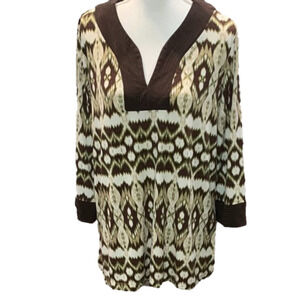 Jones NEW YORK Signature Brown Tunic